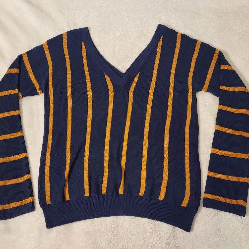 Navy v-neck sweater